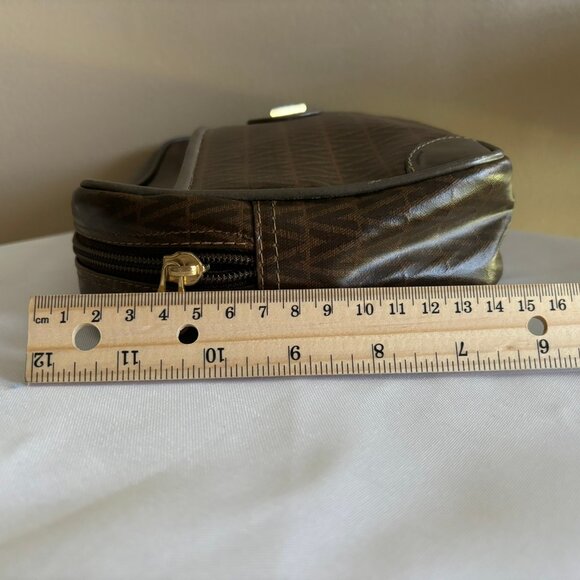 Mario Valentino Clutch Bag Brown PVC - Picture 6 of 16